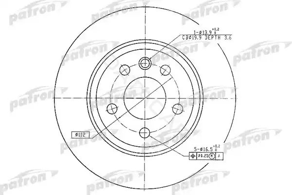 Тормозные диски PATRON PBD4208