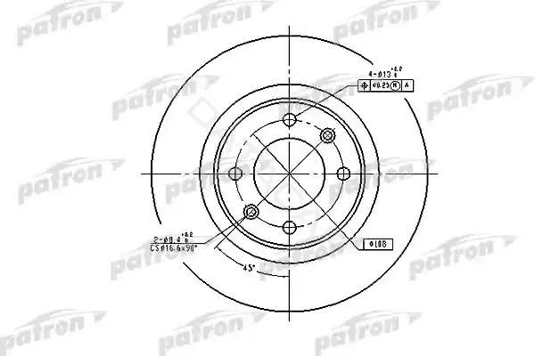 Тормозные диски PATRON PBD4215