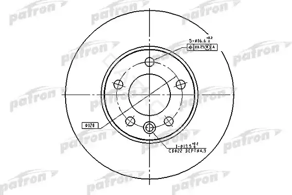 Тормозные диски PATRON PBD4308
