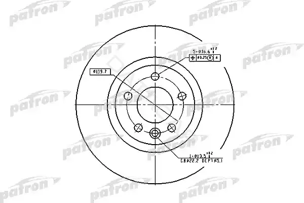 Тормозные диски PATRON PBD4309