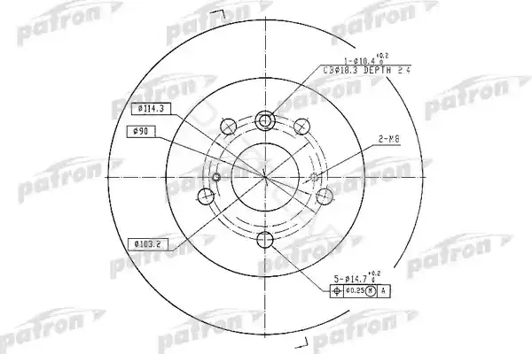 Тормозные диски PATRON PBD7005