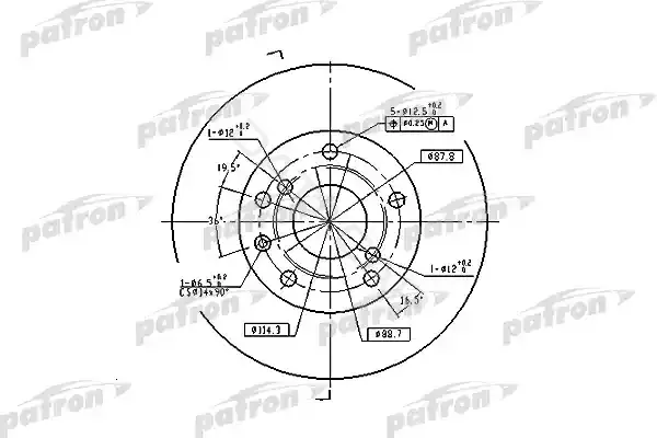 Тормозные диски PATRON PBD7092