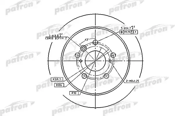 Тормозные диски PATRON PBD7257