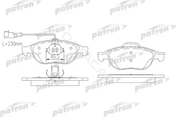 Тормозные колодки PATRON PBP1134