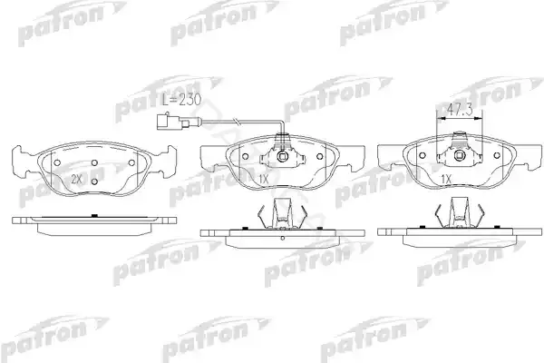 Тормозные колодки PATRON PBP1137