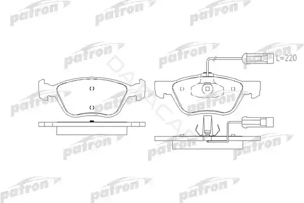 Тормозные колодки PATRON PBP1299