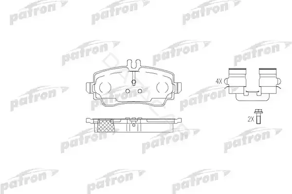 Тормозные колодки PATRON PBP1357