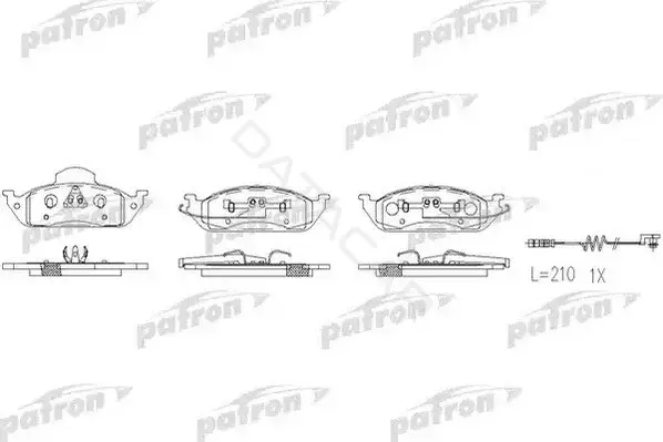 Тормозные колодки PATRON PBP1400