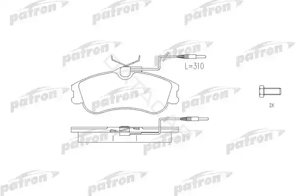 Тормозные колодки PATRON PBP1477