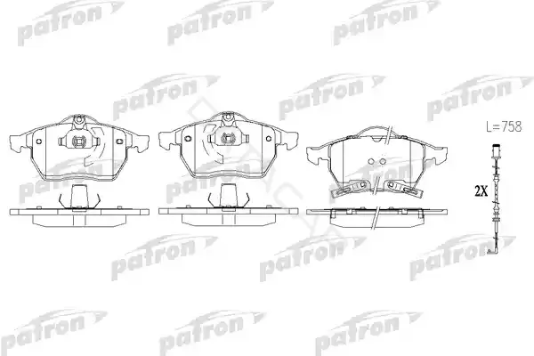 Тормозные колодки PATRON PBP1535