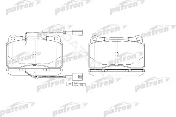Тормозные колодки PATRON PBP1545