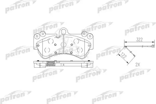 Тормозные колодки PATRON PBP1625