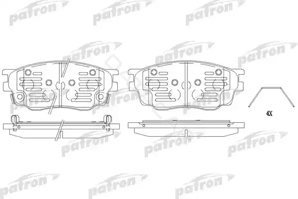 Тормозные колодки PATRON PBP1707