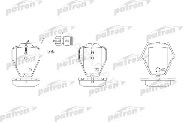 Тормозные колодки PATRON PBP1710