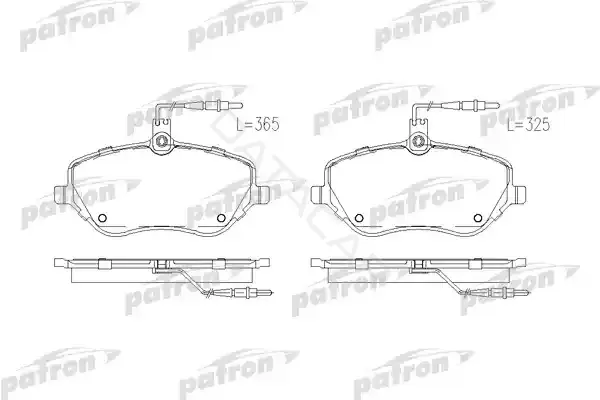 Тормозные колодки PATRON PBP1726