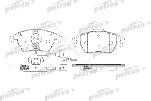 Тормозные колодки PATRON PBP1728