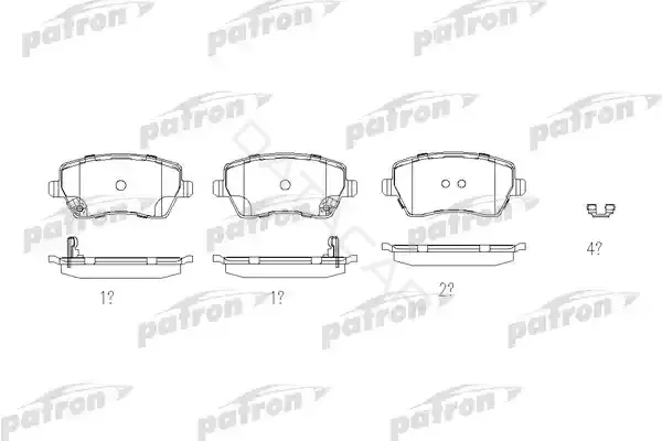 Тормозные колодки PATRON PBP4069