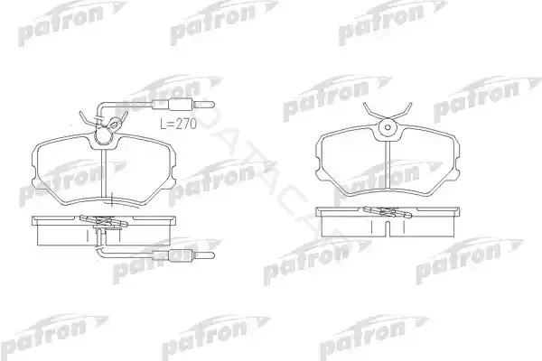 Тормозные колодки PATRON PBP540