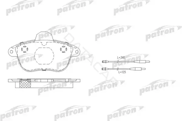 Тормозные колодки PATRON PBP742