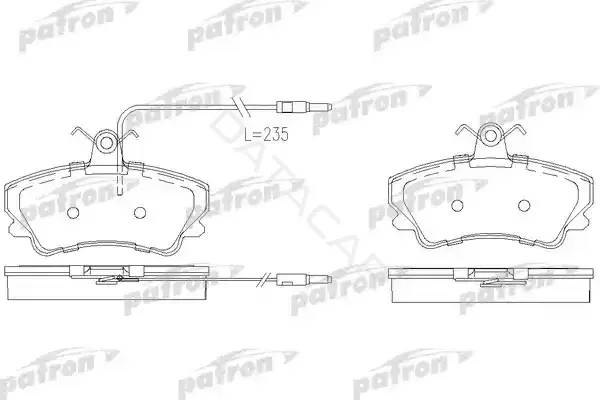 Тормозные колодки PATRON PBP880