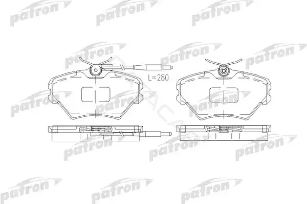 Тормозные колодки PATRON PBP972