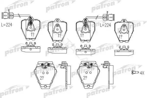 Тормозные колодки PATRON PBP985