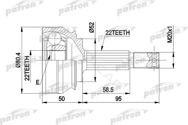 Шрус PATRON PCV1007