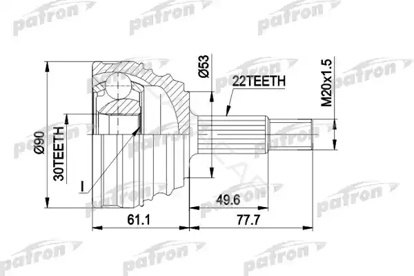 Шрус PATRON PCV1009