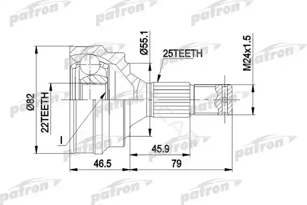 Шрус PATRON PCV1015