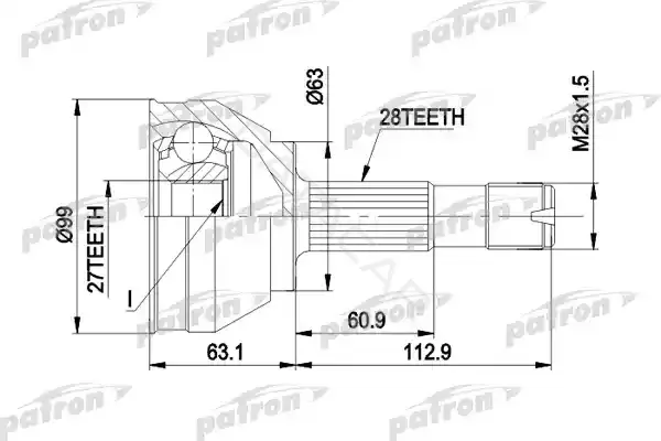 Шрус PATRON PCV1020