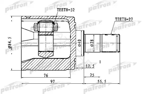 Шрус PATRON PCV1022