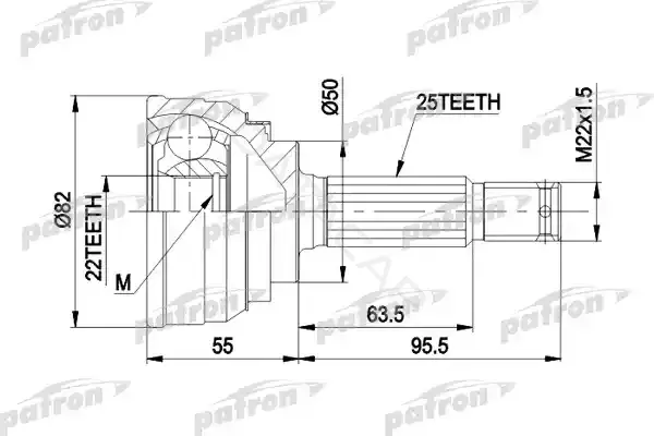 Шрус PATRON PCV1026