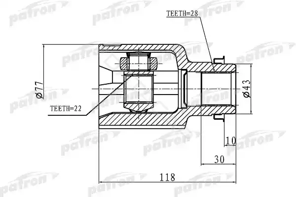 Шрус PATRON PCV1046