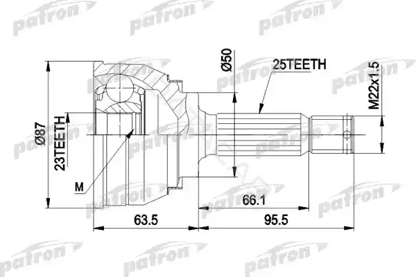Шрус PATRON PCV1048