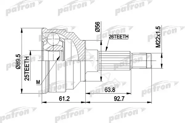 Шрус PATRON PCV1059
