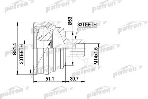 Шрус PATRON PCV1066
