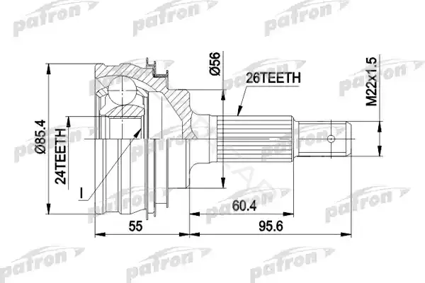 Шрус PATRON PCV1070