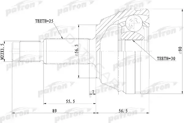 Шрус PATRON PCV1074