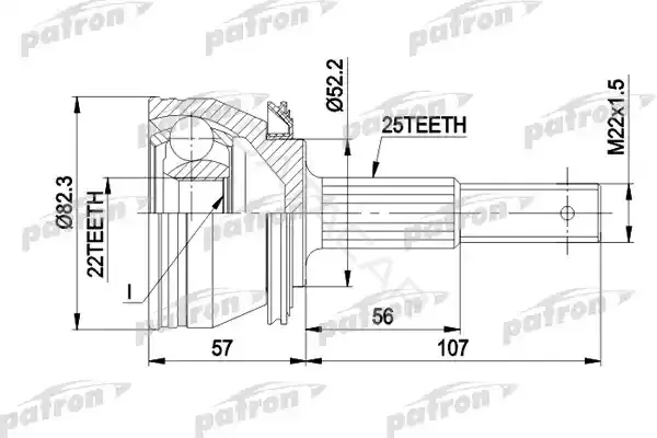 Шрус PATRON PCV1087