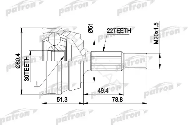 Шрус PATRON PCV1096