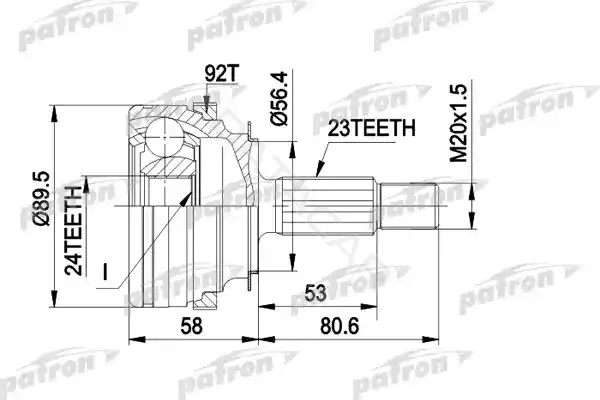 Шрус PATRON PCV1108