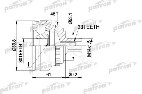 Шрус PATRON PCV1112