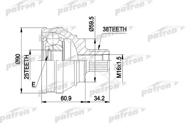 Шрус PATRON PCV1119