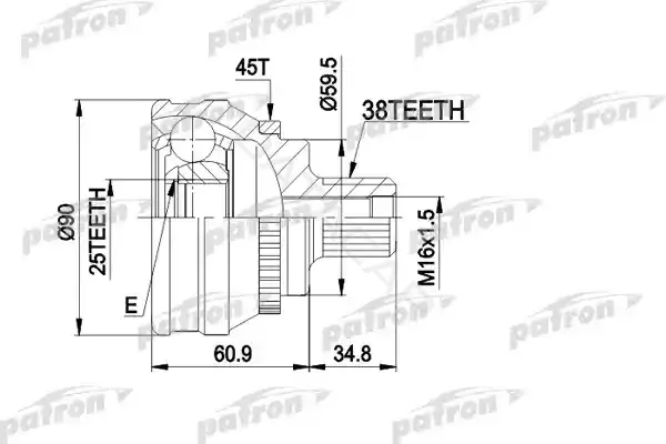 Шрус PATRON PCV1121