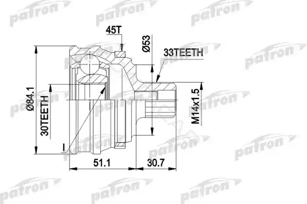 Шрус PATRON PCV1122