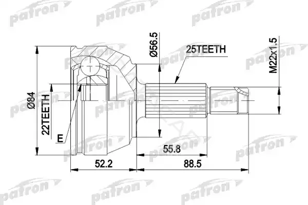 Шрус PATRON PCV1125