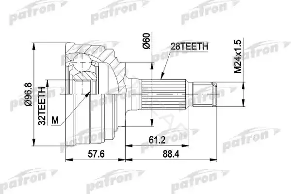 Шрус PATRON PCV1131