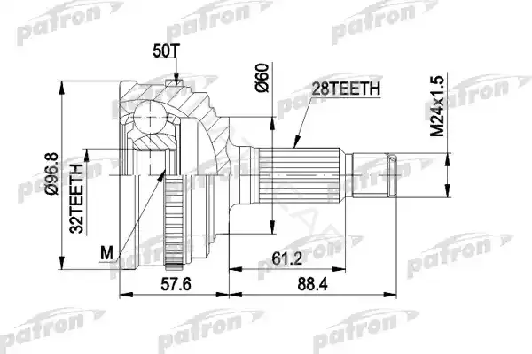 Шрус PATRON PCV1131A
