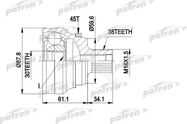 Шрус PATRON PCV1140