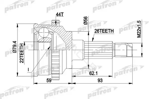Шрус PATRON PCV1141